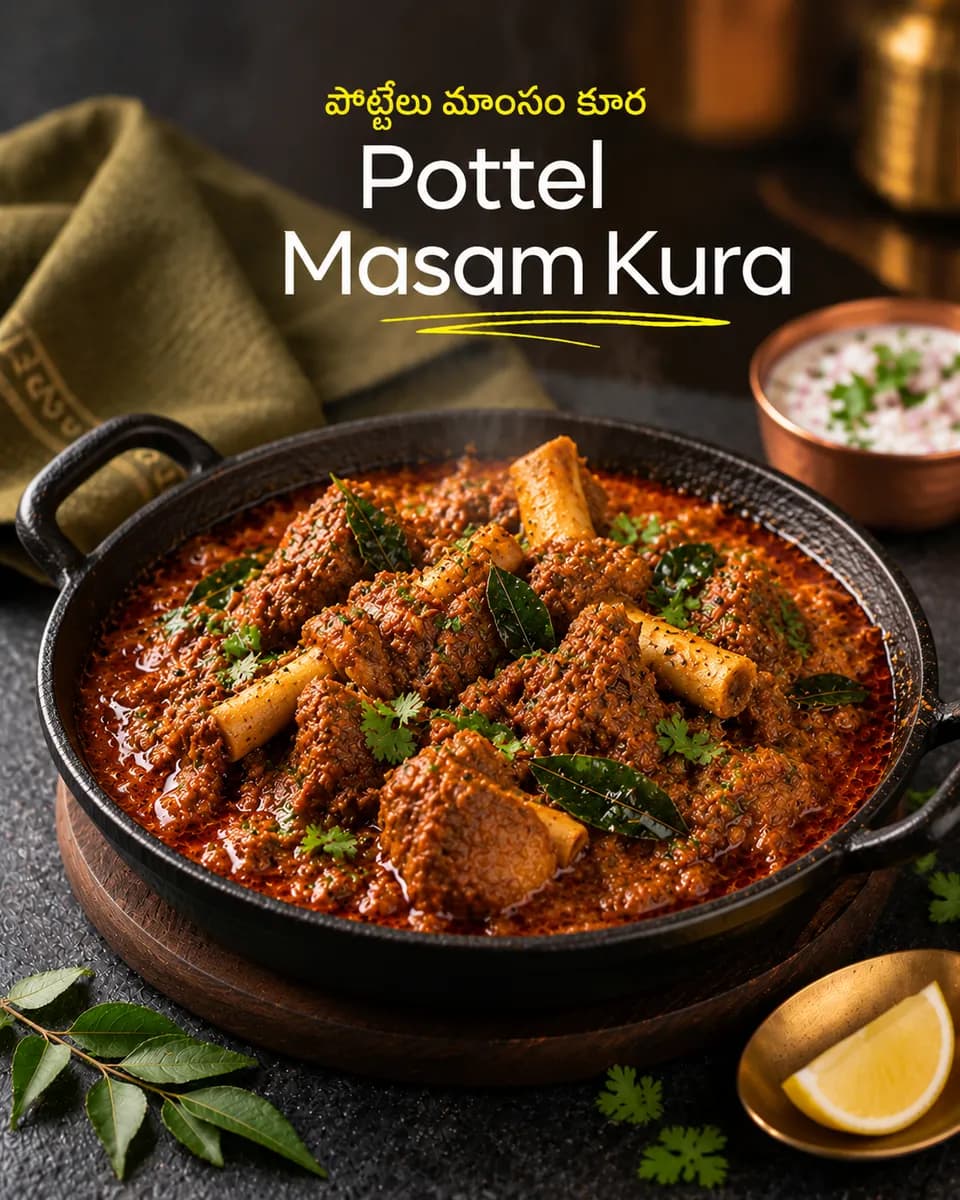 Pottel masam kura, a mutton curry